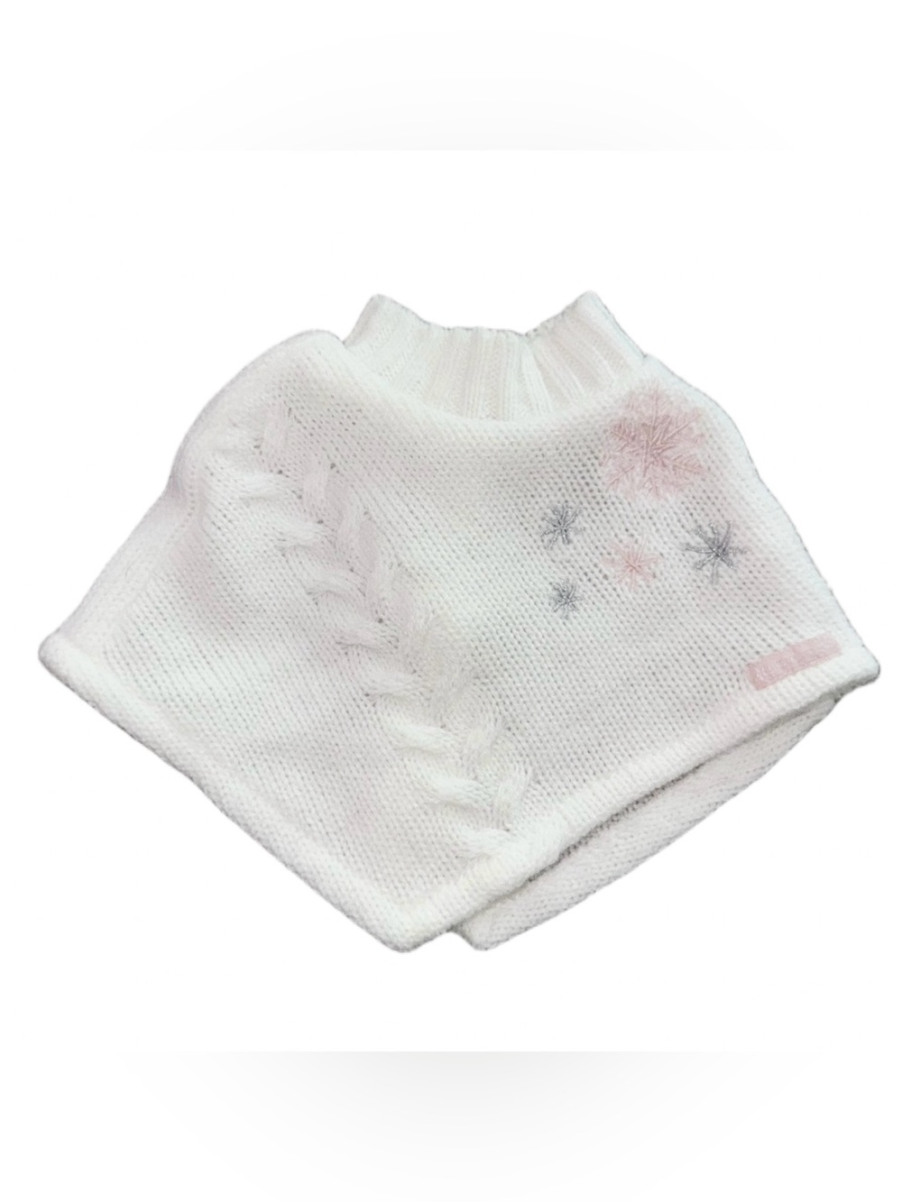 American Girl Doll Knit Snowflake Sweater Shawl Poncho Headband Winter Holiday